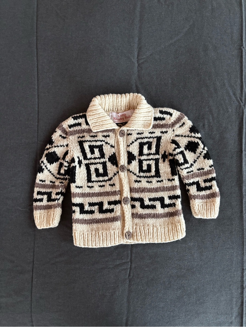 Child’s Cowichan Style Wool Cardigan